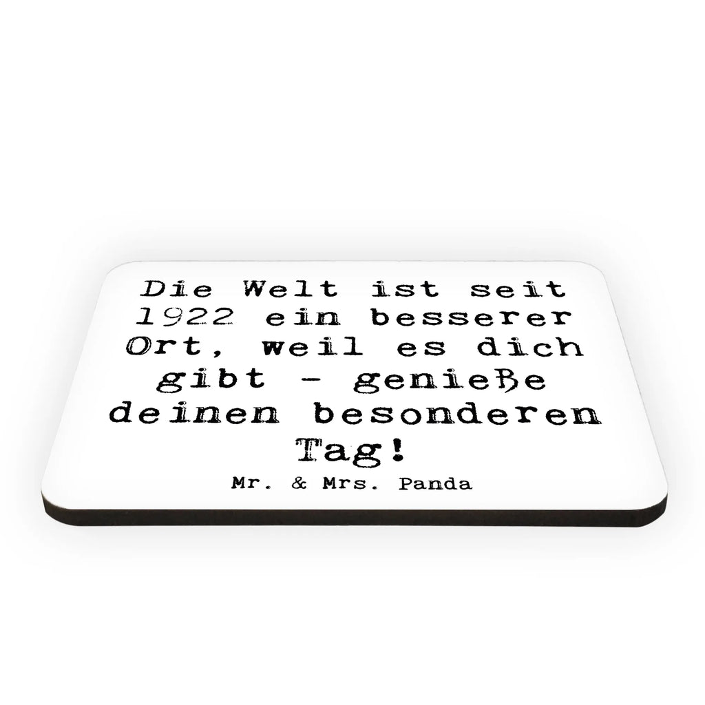 Magnet Saying Die Welt ist seit 1922 ein besserer Ort, weil es dich gibt - genieße deinen besonderen Tag! Whiteboard Magnet, Kühlschrank Dekoration, Pinnwandmagnet, Souvenir Magnet, Dekomagnet, Kühlschrankmagnet, Motivmagnete, Notiz Magnet, Geburtstag, Geburtstagsgeschenk, Geschenk