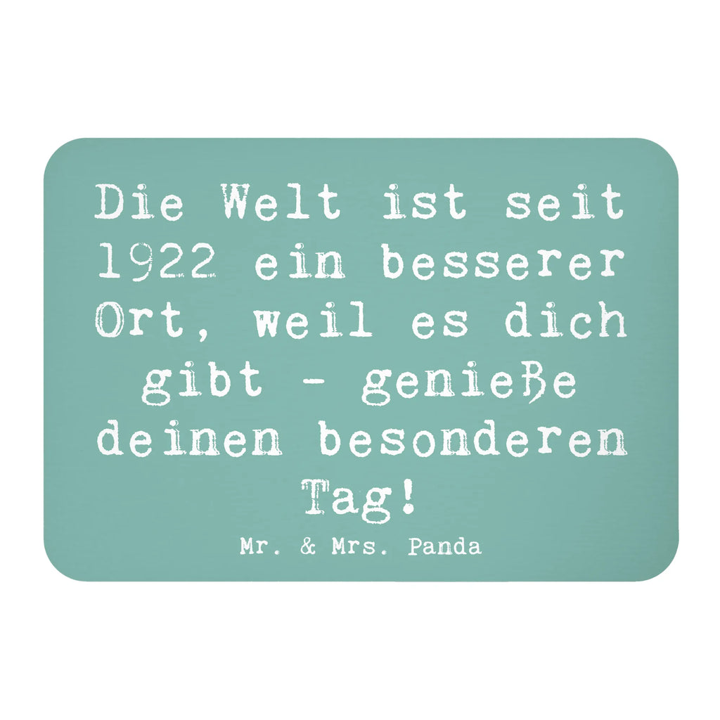 Magnet Saying Die Welt ist seit 1922 ein besserer Ort, weil es dich gibt - genieße deinen besonderen Tag! Whiteboard Magnet, Kühlschrank Dekoration, Pinnwandmagnet, Souvenir Magnet, Dekomagnet, Kühlschrankmagnet, Motivmagnete, Notiz Magnet, Geburtstag, Geburtstagsgeschenk, Geschenk