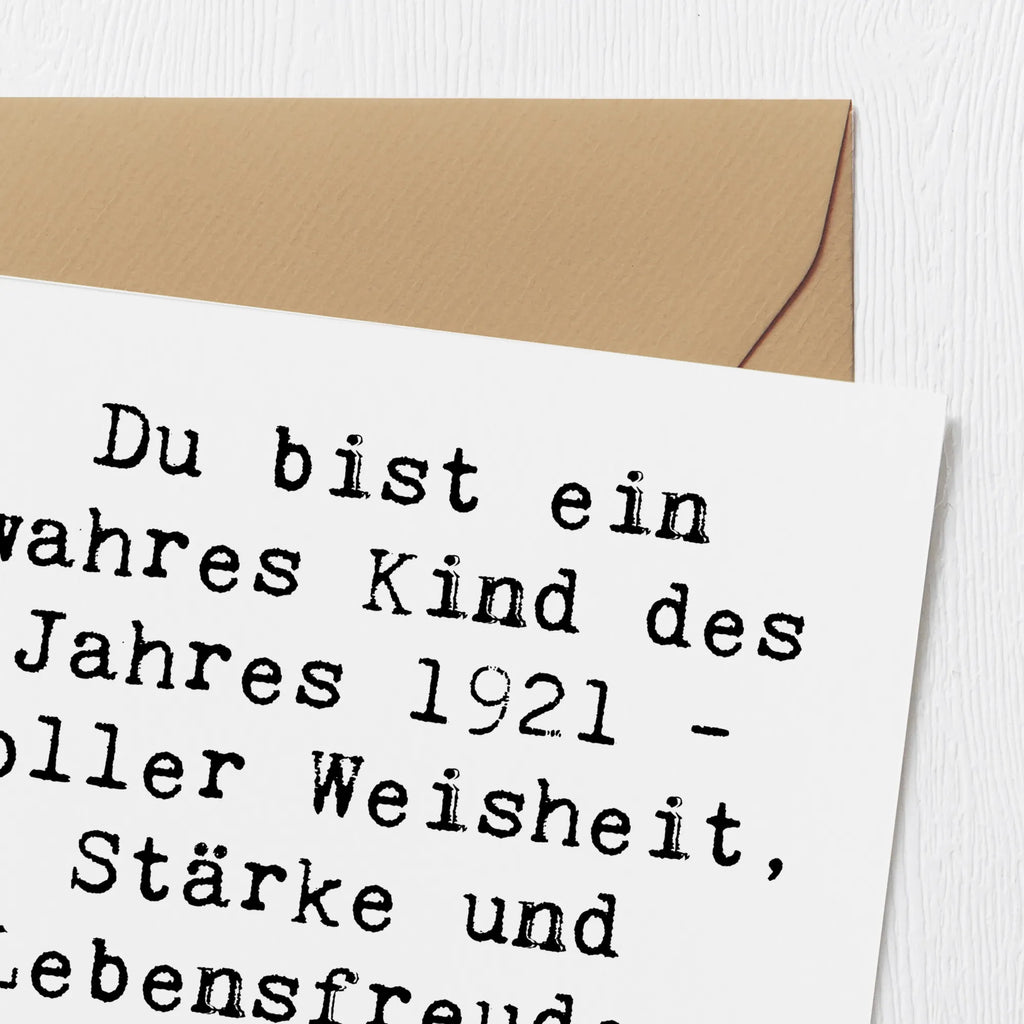 Deluxe Karte Spruch Du bist ein wahres Kind des Jahres 1921 - voller Weisheit, Stärke und Lebensfreude. Genieße deinen besonderen Tag! Geburtstagskarte, Grußkarte, Hochwertige Klappkarte, Karte, Glückwunschkarte, Hochzeitskarte, Hochwertige Grußkarte, Einladungskarte, Klappkarte, Geburtstag, Geburtstagsgeschenk, Geschenk
