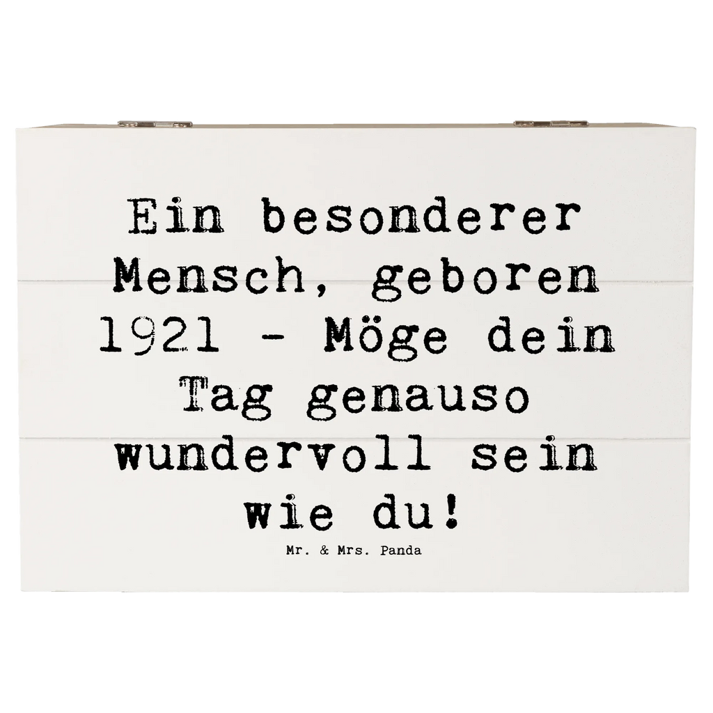Holzkiste Spruch Ein besonderer Mensch, geboren 1921 - Möge dein Tag genauso wundervoll sein wie du! Geschenkdose, Erinnerungskiste, Kiste, Schatzkiste, Aufbewahrungsbox, Truhe, Schatulle, Dekokiste, XXL, Erinnerungsbox, Holzkiste, Geschenkbox, Geburtstag, Geburtstagsgeschenk, Geschenk