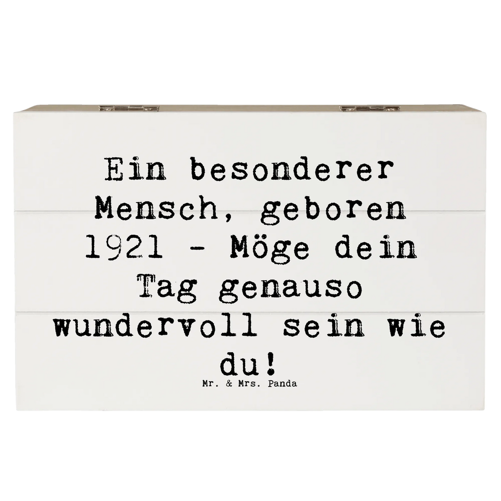 Holzkiste Spruch Ein besonderer Mensch, geboren 1921 - Möge dein Tag genauso wundervoll sein wie du! Geschenkdose, Erinnerungskiste, Kiste, Schatzkiste, Aufbewahrungsbox, Truhe, Schatulle, Dekokiste, XXL, Erinnerungsbox, Holzkiste, Geschenkbox, Geburtstag, Geburtstagsgeschenk, Geschenk