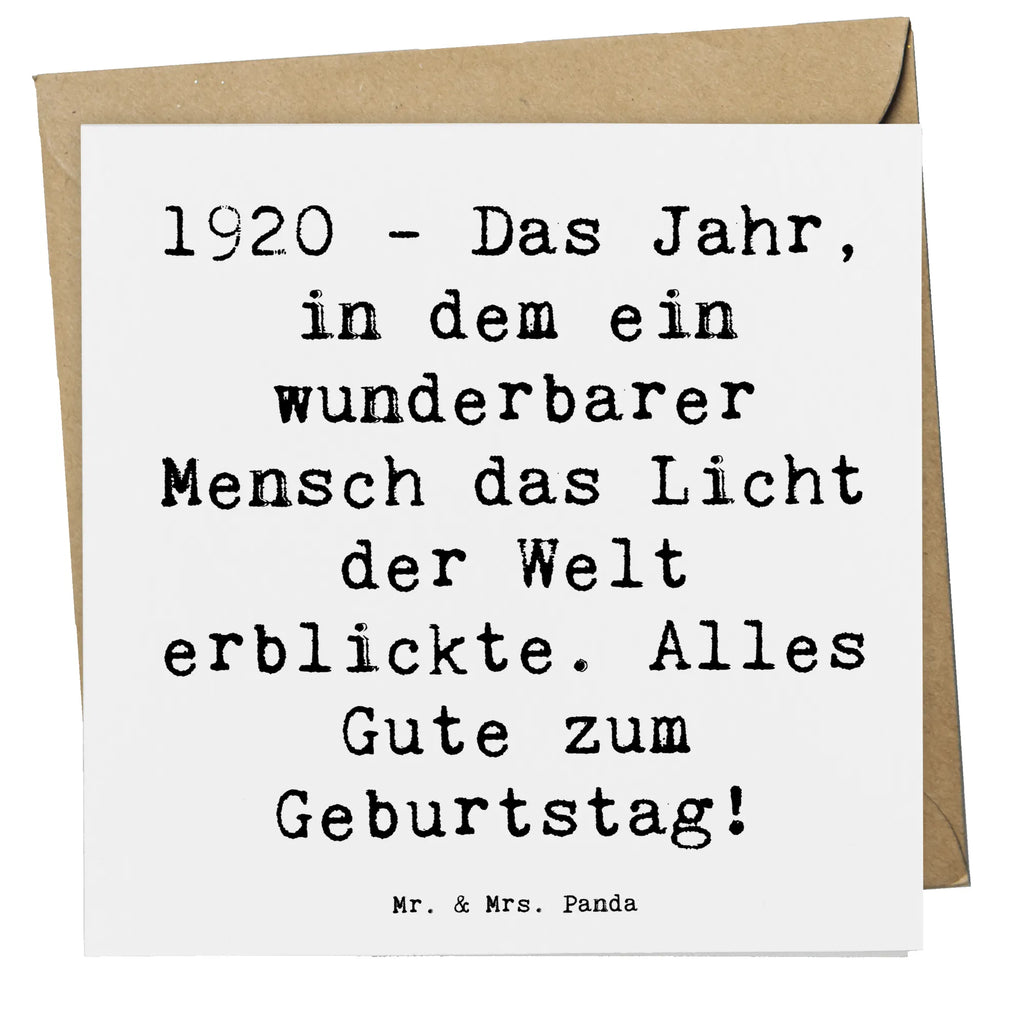 Deluxe Card Saying 1920 - Das Jahr, in dem ein wunderbarer Mensch das Licht der Welt erblickte. Alles Gute zum Geburtstag! Karte, Klappkarte, Glückwunschkarte, Geburtstagskarte, Hochwertige Grußkarte, Grußkarte, Hochzeitskarte, Einladungskarte, Hochwertige Klappkarte, Geburtstag, Geburtstagsgeschenk, Geschenk