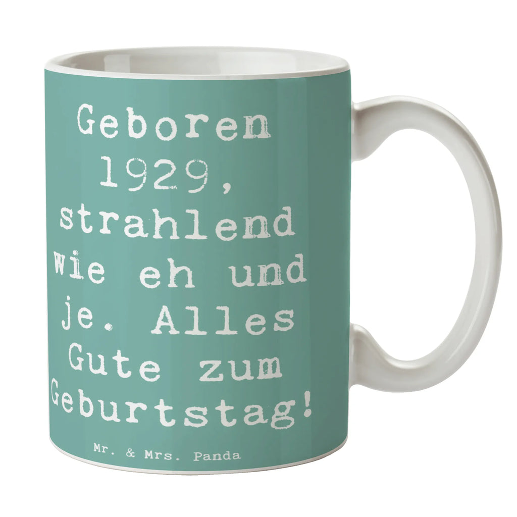 Mug Saying Geboren 1929, strahlend wie eh und je. Alles Gute zum Geburtstag! Geschenktasse, Keramiktasse, Tasse mit Zitaten, Kaffeetasse, Tasse, Porzellantasse, Teetasse, Bürotasse, Tasse mit Motiven, Geburtstag, Geburtstagsgeschenk, Geschenk
