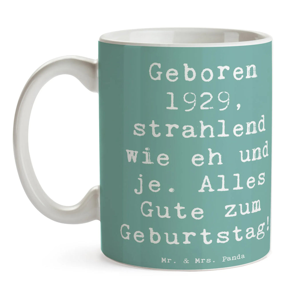 Mug Saying Geboren 1929, strahlend wie eh und je. Alles Gute zum Geburtstag! Geschenktasse, Keramiktasse, Tasse mit Zitaten, Kaffeetasse, Tasse, Porzellantasse, Teetasse, Bürotasse, Tasse mit Motiven, Geburtstag, Geburtstagsgeschenk, Geschenk
