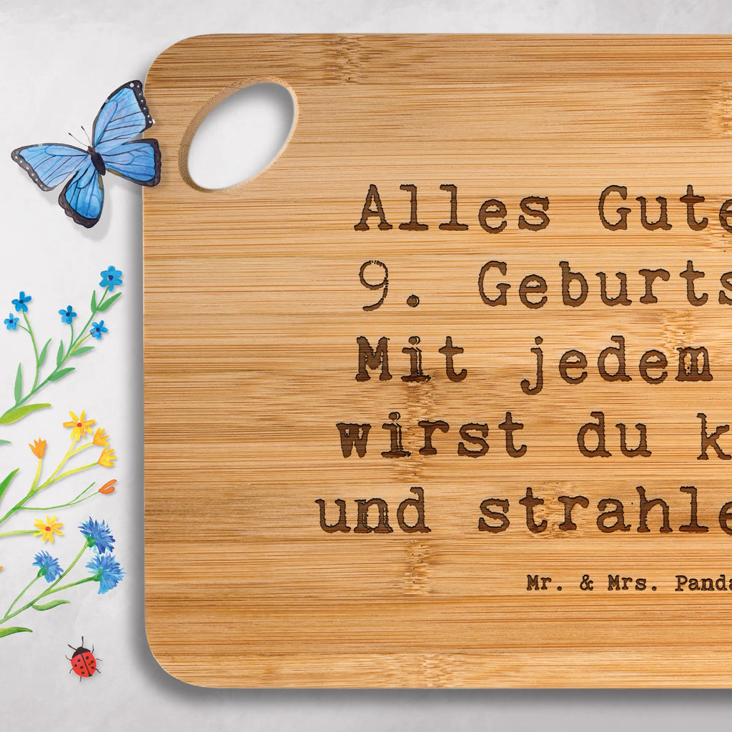 Holzbrett Spruch 9. Geburtstag Wünsche Holzbrett, Holzbrettchen, Schneidebrett, Küchenbrett, Frühstücksbrett, Hackbrett, Brett, Servierbrett, Geburtstag, Geburtstagsgeschenk, Geschenk