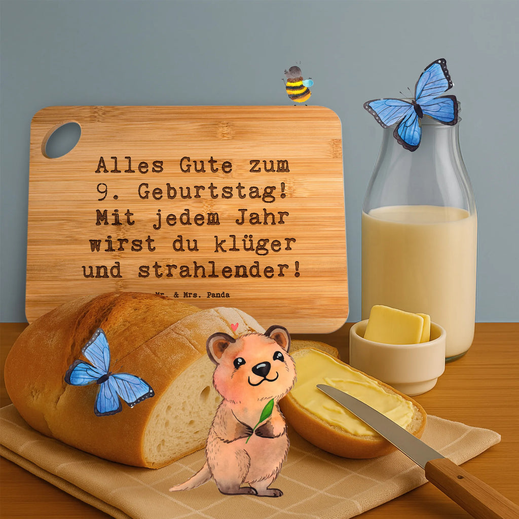 Holzbrett Spruch 9. Geburtstag Wünsche Holzbrett, Holzbrettchen, Schneidebrett, Küchenbrett, Frühstücksbrett, Hackbrett, Brett, Servierbrett, Geburtstag, Geburtstagsgeschenk, Geschenk