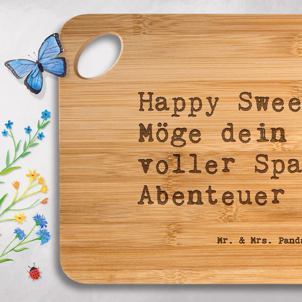 Bamboo chopping board Saying Happy Sweet 16! Möge dein Leben voller Spaß und Abenteuer sein! slices, breakfast board, cutting block, kitchen, nature, solid, kitchen board, cutting board, board, breakfast, carving board, dulcimer, robust, bamboo, engraving, wood, Birthday, celebration, party, birthday party, friends, family, birthday wish, birthday present, birthday cards, 18th birthday, 30th birthday, 40th, 50th, 60th, 70th, 80th, 90th, 90th., gift ideas, gifts for girlfriend, boyfriend, mom, dad, brother, sister, congratulations, funny, sayings, 1 year, money gifts, guest gifts, gifts online, gift basket, special gifts, unusual gifts, extraordinary gifts, gift package, original gifts, gift items, special birthday gifts