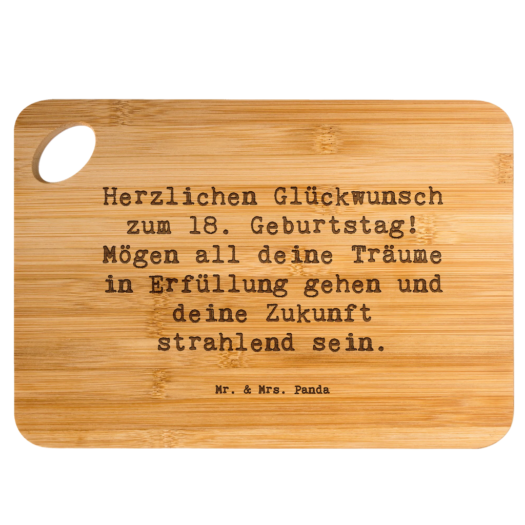 Bambus - deska do krojenia Przysłowie Herzlichen Glückwunsch zum 18. Geburtstag! Mögen all deine Träume in Erfüllung gehen und deine Zukunft strahlend sein. Urodziny, prezent urodzinowy, prezent