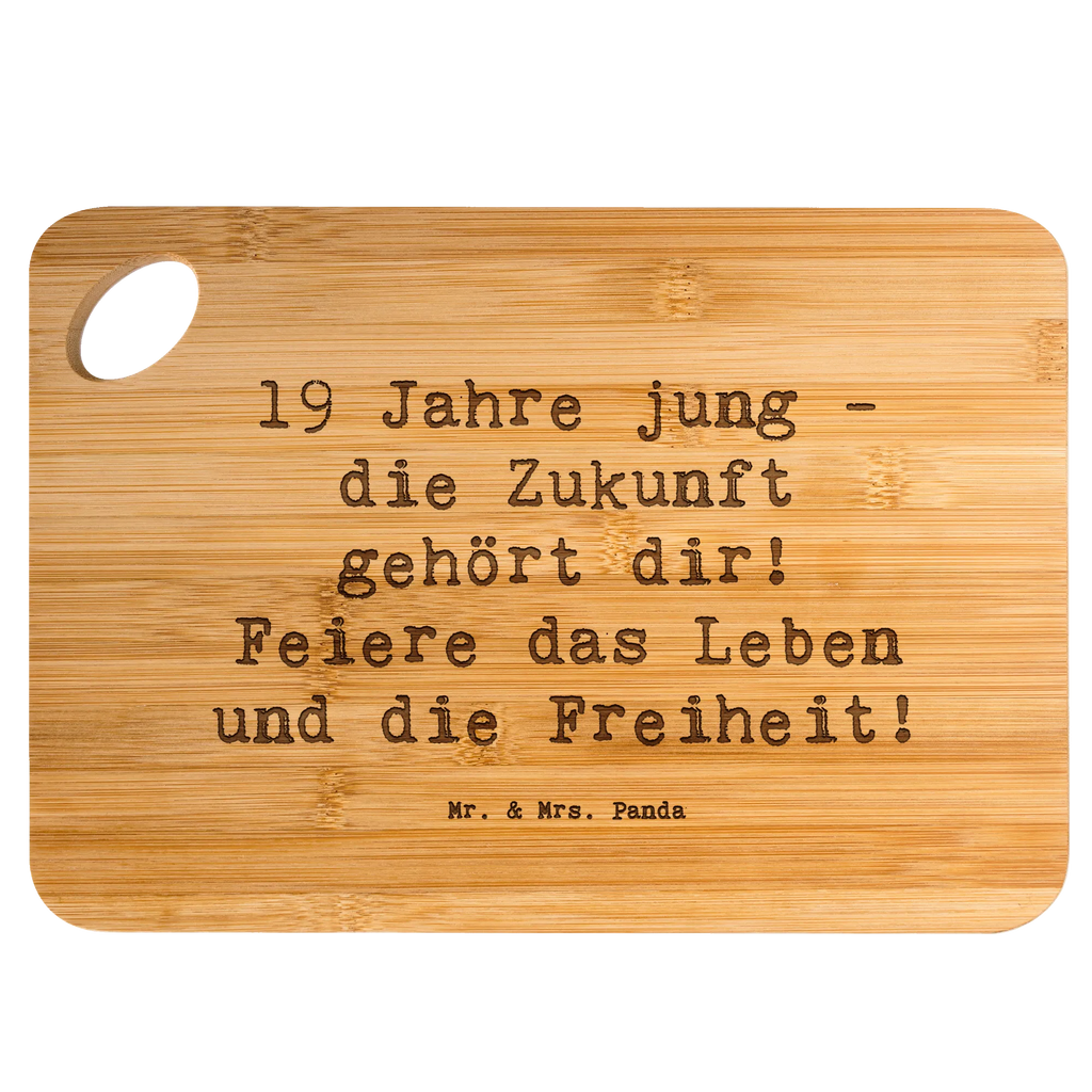 Bambus - deska do krojenia Przysłowie 19 Jahre jung - die Zukunft gehört dir! Feiere das Leben und die Freiheit! Urodziny, prezent urodzinowy, prezent