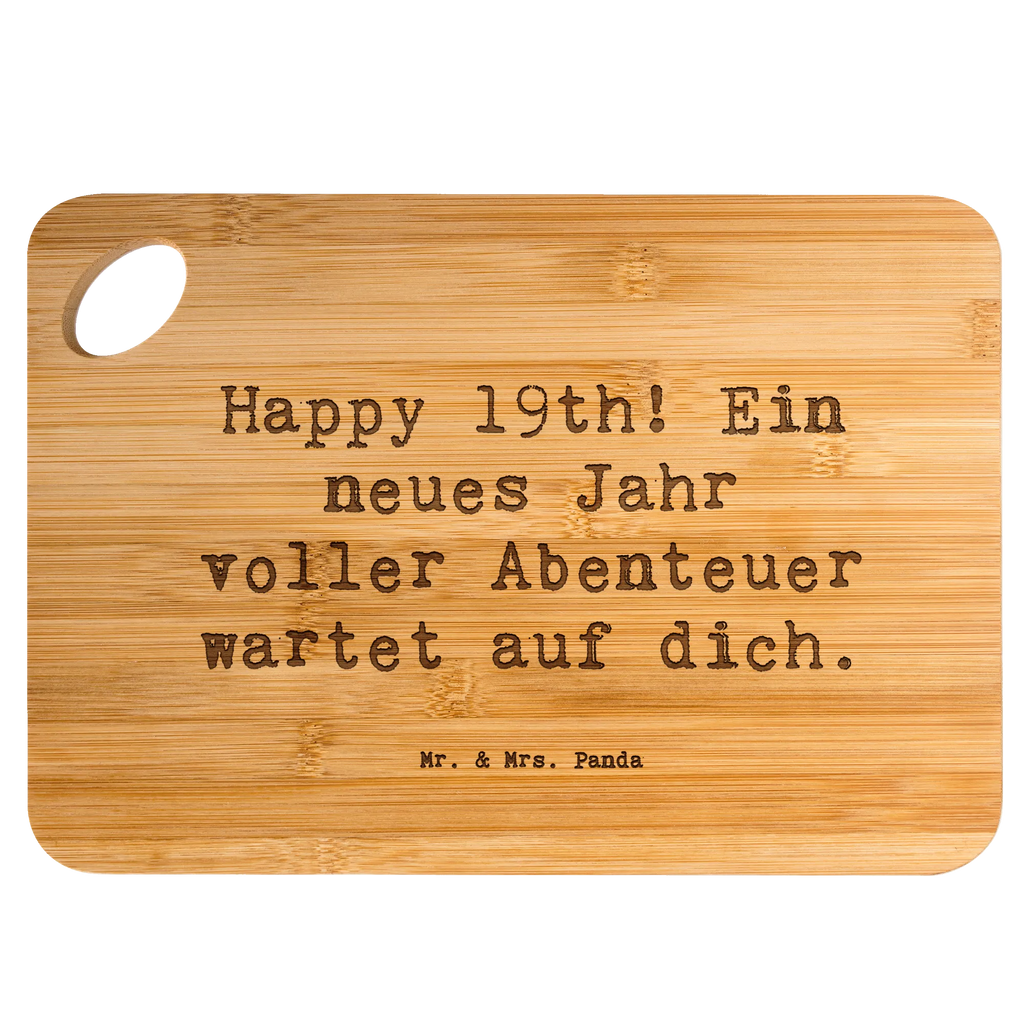 Bamboo chopping board Saying Happy 19th! Ein neues Jahr voller Abenteuer wartet auf dich. bamboo, dulcimer, cutting block, wood, slices, board, cutting board, robust, carving board, kitchen board, nature, solid, breakfast, breakfast board, engraving, kitchen, Birthday, celebration, party, birthday party, friends, family, birthday wish, birthday present, birthday cards, 18th birthday, 30th birthday, 40th, 50th, 60th, 70th, 80th, 90th, 90th., gift ideas, gifts for girlfriend, boyfriend, mom, dad, brother, sister, congratulations, funny, sayings, 1 year, money gifts, guest gifts, gifts online, gift basket, special gifts, unusual gifts, extraordinary gifts, gift package, original gifts, gift items, special birthday gifts