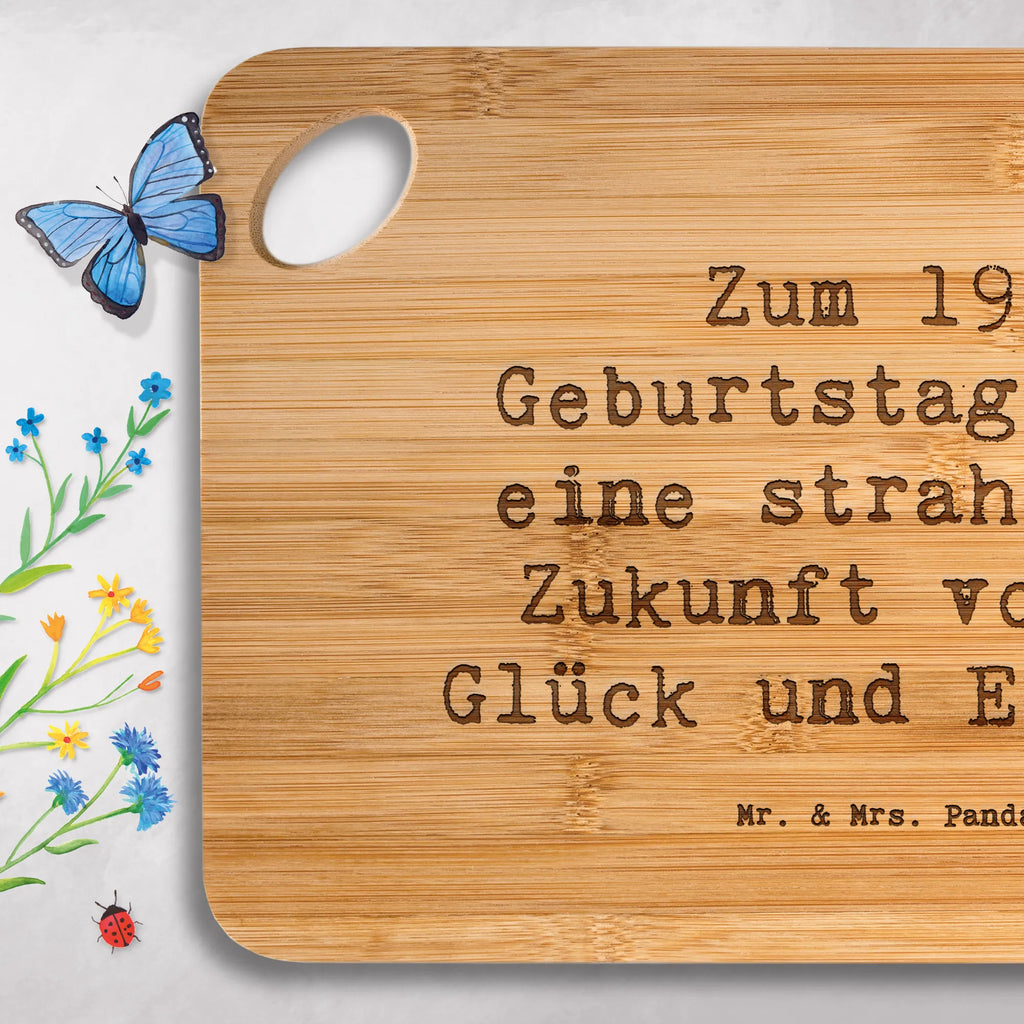 Bambus - deska do krojenia Przysłowie Zum 19. Geburtstag: Auf eine strahlende Zukunft voller Glück und Erfolg! Urodziny, prezent urodzinowy, prezent