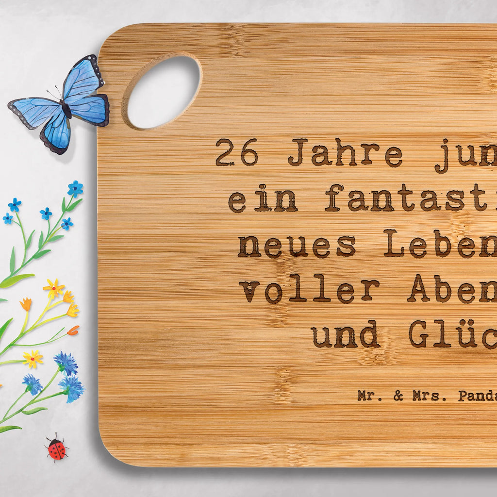 Schneidebrett Spruch 26. Geburtstag Schneidebrett, Servierbrett, Holzbrettchen, Hackbrett, Frühstücksbrett, Holzbrett, Brett, Küchenbrett, Geburtstag, Geburtstagsgeschenk, Geschenk