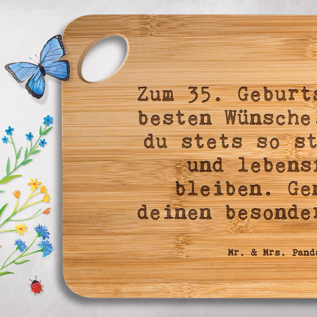 Servierbrett Spruch 35. Geburtstag Glückwünsche Servierbrett, Holzbrettchen, Holzbrett, Küchenbrett, Schneidebrett, Hackbrett, Brett, Frühstücksbrett, Geburtstag, Geburtstagsgeschenk, Geschenk