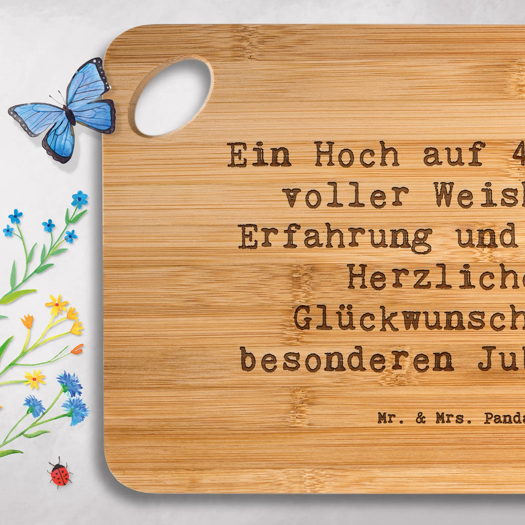 Bambus - deska do krojenia Przysłowie Ein Hoch auf 40 Jahre voller Weisheit, Erfahrung und Liebe. Herzlichen Glückwunsch zum besonderen Jubiläum! Urodziny, prezent urodzinowy, prezent