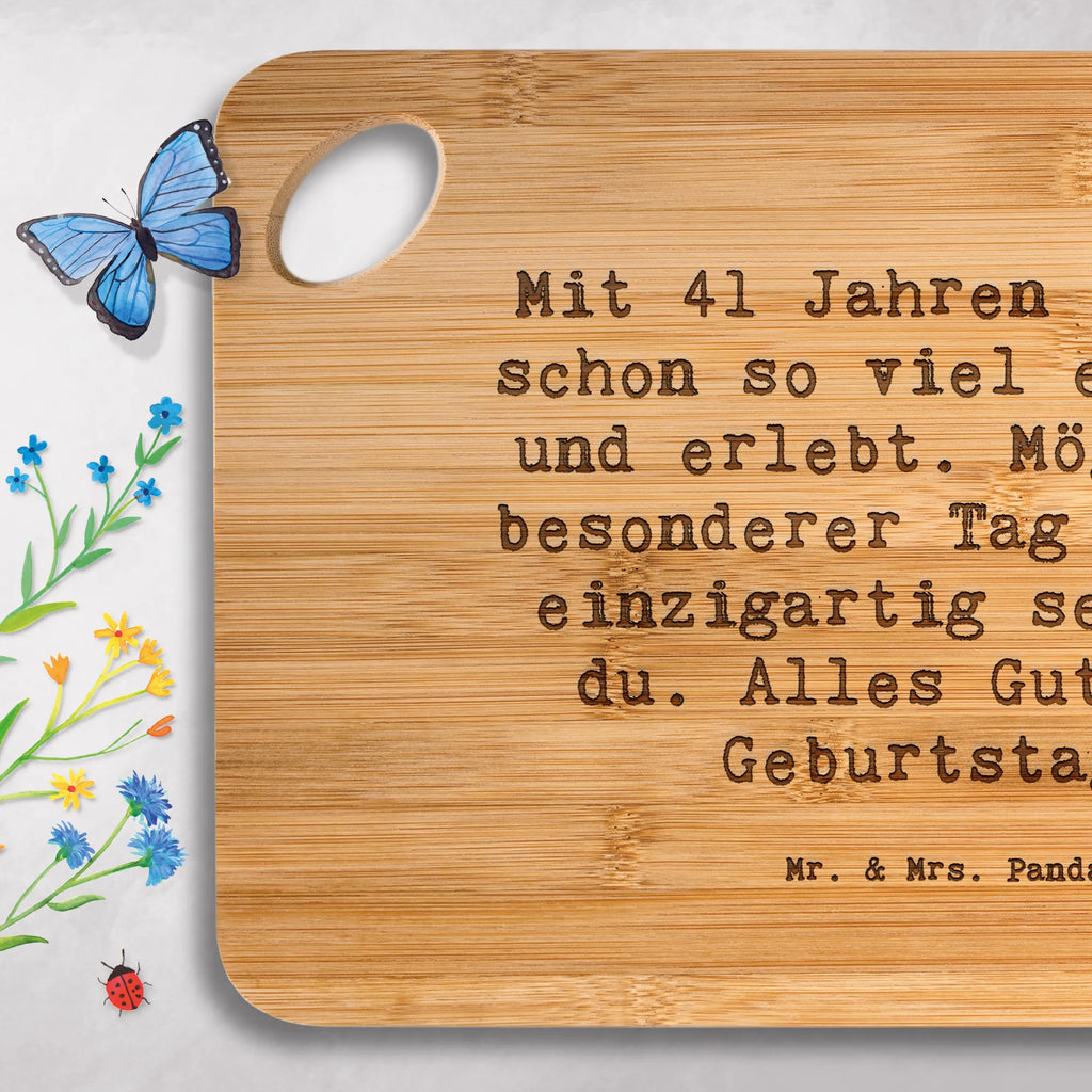 Bambus - deska do krojenia Przysłowie Mit 41 Jahren hast du schon so viel erreicht und erlebt. Möge dein besonderer Tag genauso einzigartig sein wie du. Alles Gute zum Geburtstag! Urodziny, prezent urodzinowy, prezent