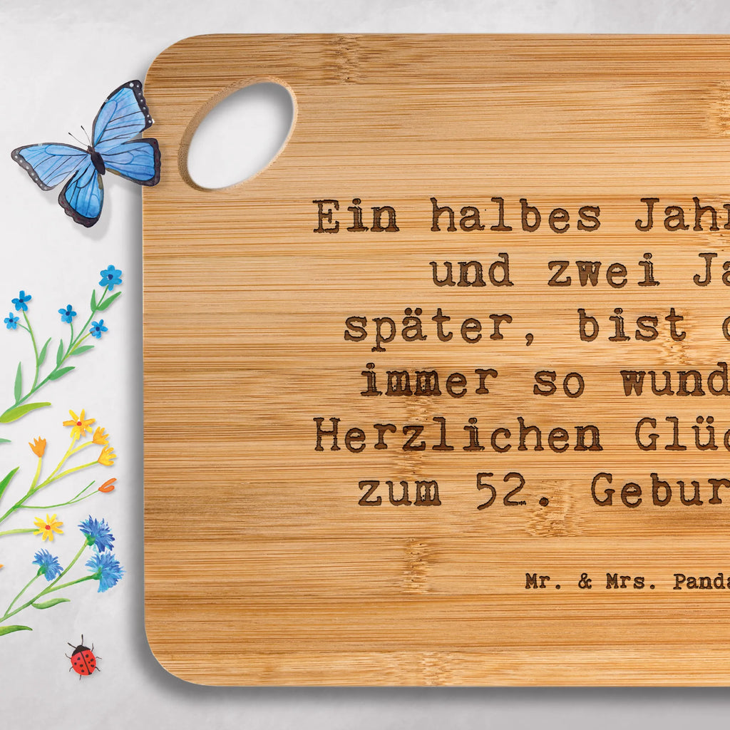 Schneidebrett Spruch 52. Geburtstag Schneidebrett, Holzbrettchen, Brett, Holzbrett, Hackbrett, Servierbrett, Frühstücksbrett, Küchenbrett, Geburtstag, Geburtstagsgeschenk, Geschenk