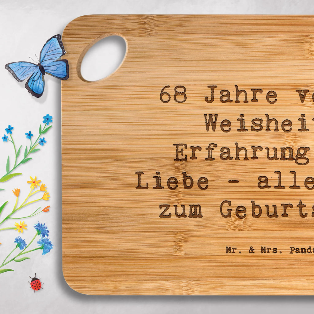 Bamboo chopping board Saying 68 Jahre voller Weisheit, Erfahrung und Liebe - alles Gute zum Geburtstag! slices, wood, engraving, kitchen, cutting block, bamboo, breakfast board, kitchen board, dulcimer, board, solid, nature, breakfast, carving board, cutting board, robust, Birthday, celebration, party, birthday party, friends, family, birthday wish, birthday present, birthday cards, 18th birthday, 30th birthday, 40th, 50th, 60th, 70th, 80th, 90th, 90th., gift ideas, gifts for girlfriend, boyfriend, mom, dad, brother, sister, congratulations, funny, sayings, 1 year, money gifts, guest gifts, gifts online, gift basket, special gifts, unusual gifts, extraordinary gifts, gift package, original gifts, gift items, special birthday gifts