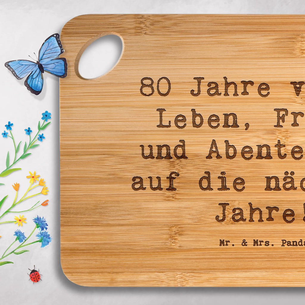 Bamboo chopping board Saying 80 Jahre voller Leben, Freude und Abenteuer - auf die nächsten Jahre! kitchen board, robust, board, engraving, nature, solid, bamboo, breakfast, carving board, cutting board, cutting block, slices, breakfast board, dulcimer, wood, kitchen, Birthday, celebration, party, birthday party, friends, family, birthday wish, birthday present, birthday cards, 18th birthday, 30th birthday, 40th, 50th, 60th, 70th, 80th, 90th, 90th., gift ideas, gifts for girlfriend, boyfriend, mom, dad, brother, sister, congratulations, funny, sayings, 1 year, money gifts, guest gifts, gifts online, gift basket, special gifts, unusual gifts, extraordinary gifts, gift package, original gifts, gift items, special birthday gifts