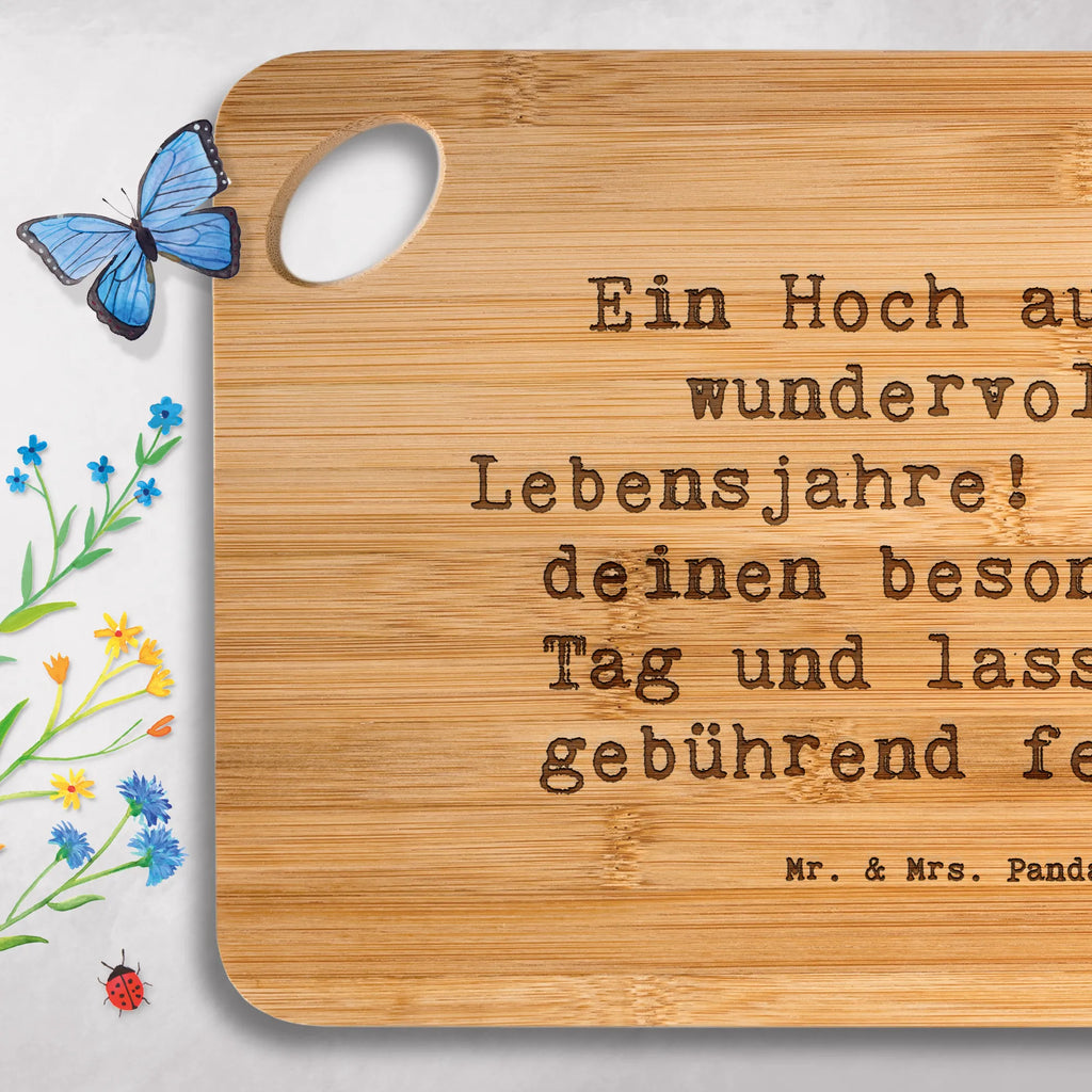 Bambus - deska do krojenia Przysłowie Ein Hoch auf 81 wundervolle Lebensjahre! Genieße deinen besonderen Tag und lass dich gebührend feiern. Urodziny, prezent urodzinowy, prezent