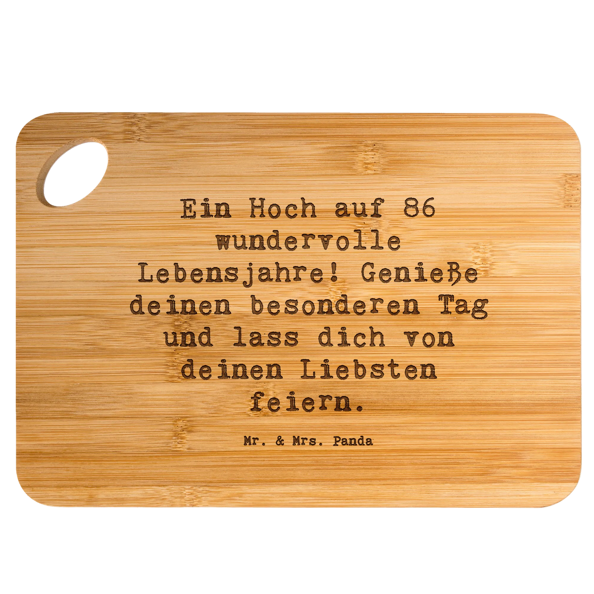 Schneidebrett Spruch 86. Geburtstag