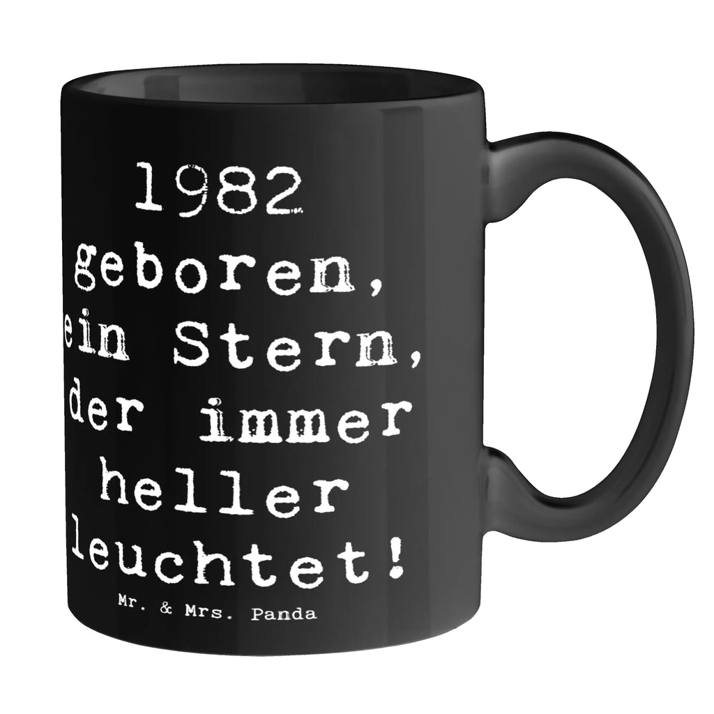 Mug Saying 1982 geboren, ein Stern, der immer heller leuchtet! Bürotasse, Porzellantasse, Tasse mit Motiven, Tasse, Tasse mit Zitaten, Geschenktasse, Teetasse, Keramiktasse, Kaffeetasse, Geburtstag, Geburtstagsgeschenk, Geschenk