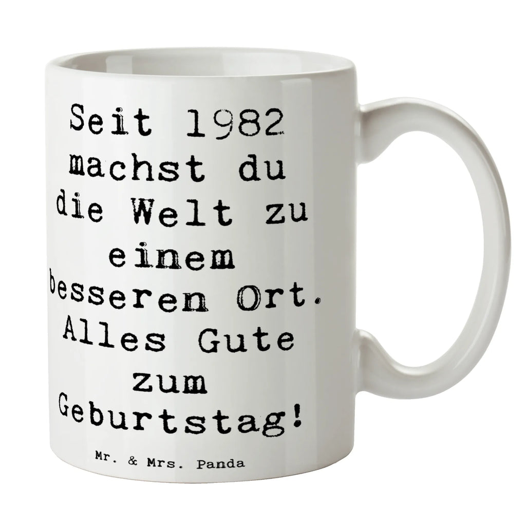 Tasse Spruch 1982 Geburtstag Kaffeetasse, Geschenktasse, Tasse mit Zitaten, Keramiktasse, Tasse mit Motiven, Porzellantasse, Bürotasse, Tasse, Teetasse, Geburtstag, Geburtstagsgeschenk, Geschenk