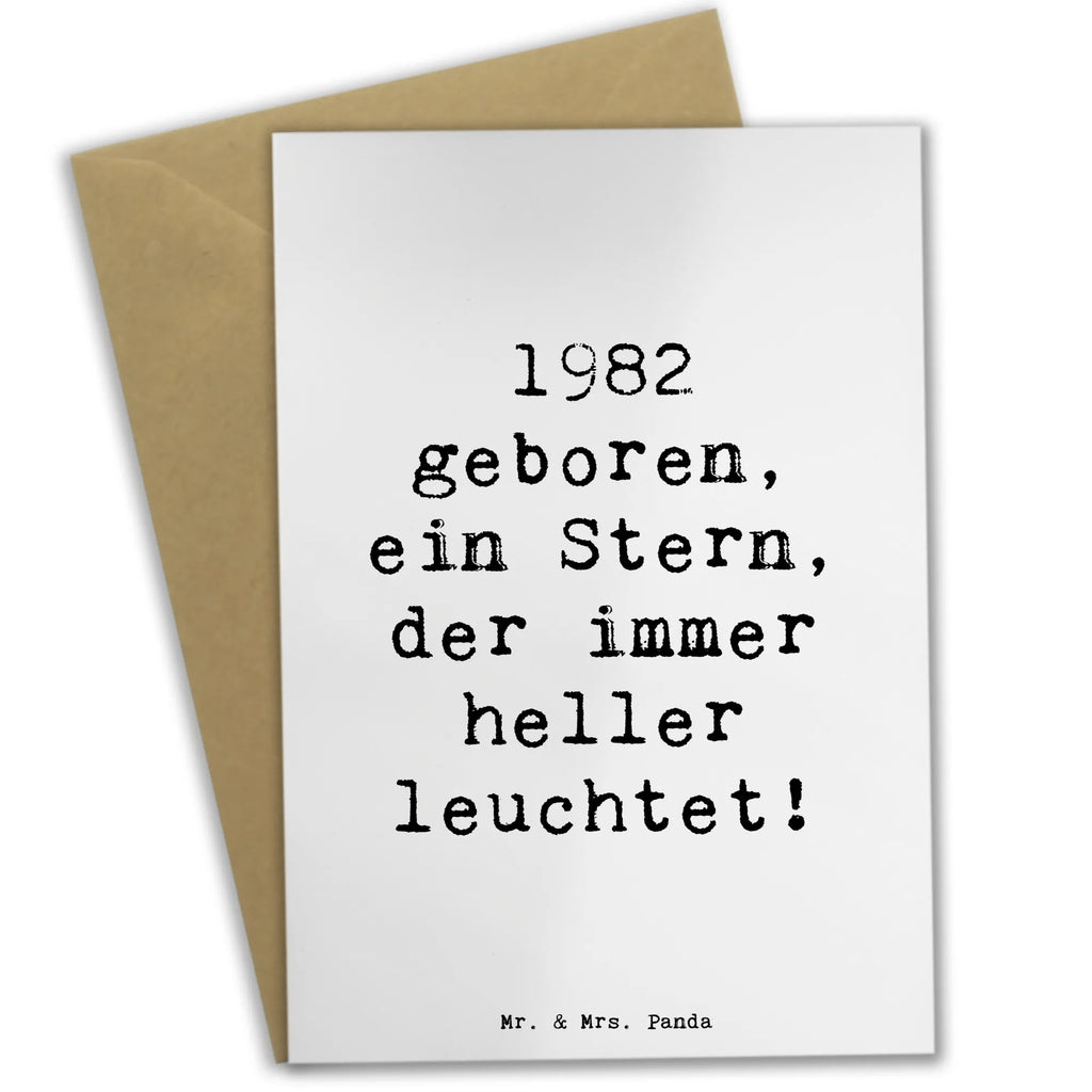 Greetings card Saying 1982 geboren, ein Stern, der immer heller leuchtet! Hochzeitskarte, Geburtstagskarte, Karte, Glückwunschkarte, Grußkarte, Klappkarte, Ansichtskarten, Einladungskarte, Geburtstag, Geburtstagsgeschenk, Geschenk