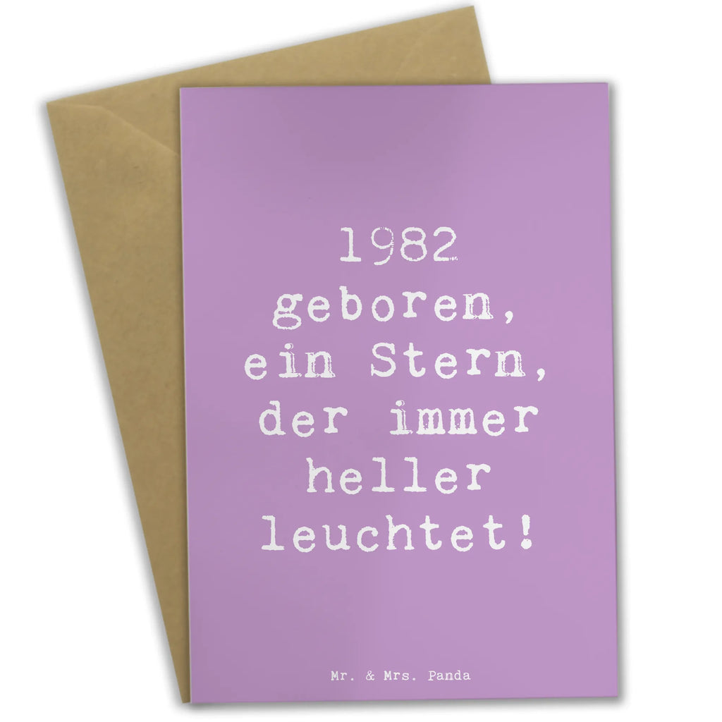 Greetings card Saying 1982 geboren, ein Stern, der immer heller leuchtet! Hochzeitskarte, Geburtstagskarte, Karte, Glückwunschkarte, Grußkarte, Klappkarte, Ansichtskarten, Einladungskarte, Geburtstag, Geburtstagsgeschenk, Geschenk