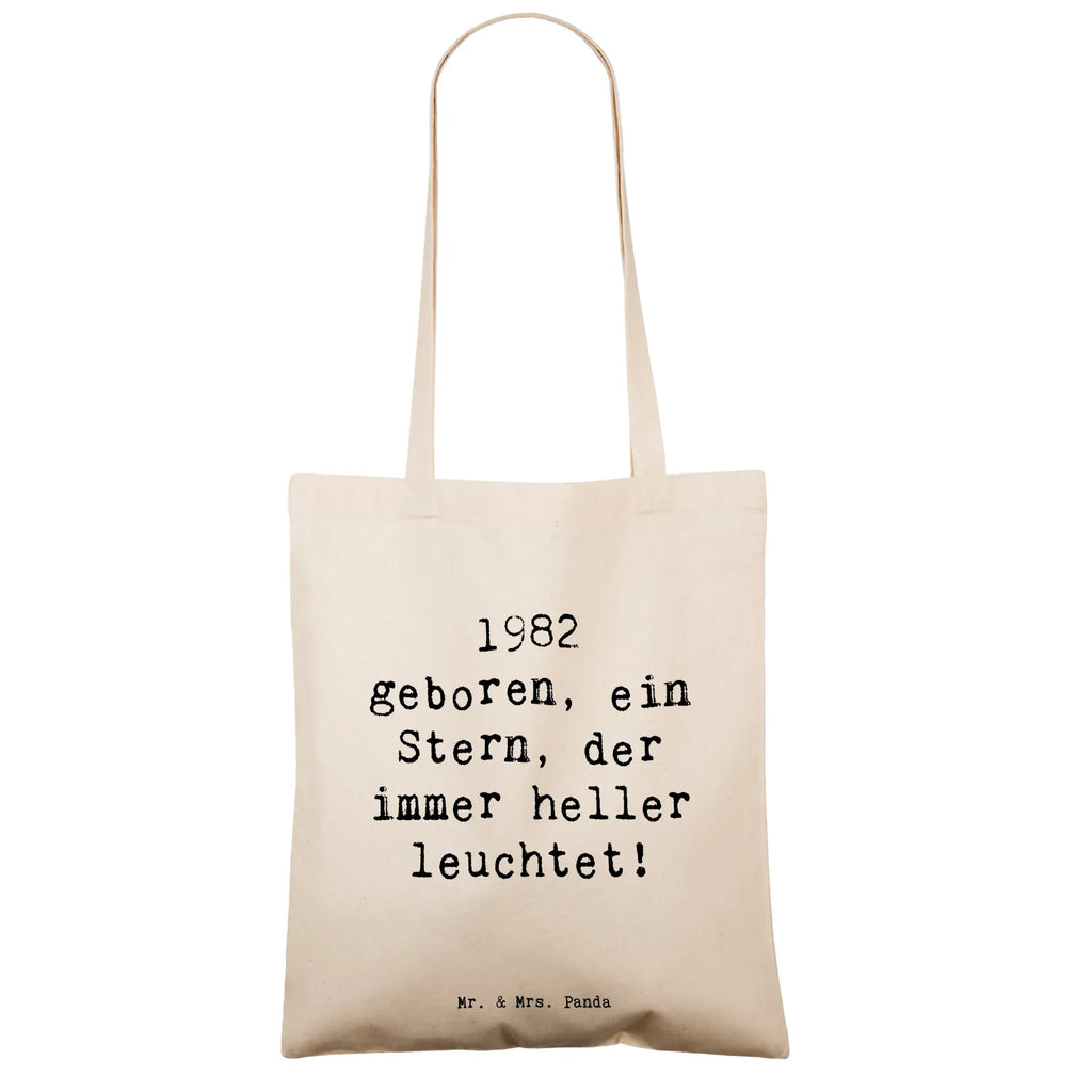 Tote bag Saying 1982 geboren, ein Stern, der immer heller leuchtet! Laptoptasche, Tragetasche, Jutetasche, Beutel, Einkaufstasche, Shopper, Stofftasche, Einkaufstüte, Tasche, Schultertasche, Beuteltasche, Jutebeutel, Strandtasche, Badetasche, Umhängetasche, Stoffbeutel, Geburtstag, Geburtstagsgeschenk, Geschenk