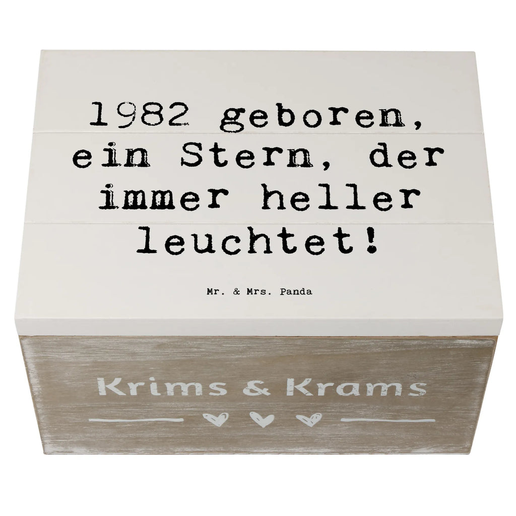Holzkiste Spruch 1982 Geburtstag Stern Dekokiste, Erinnerungskiste, Schatzkiste, XXL, Truhe, Schatulle, Holzkiste, Kiste, Geschenkdose, Geschenkbox, Erinnerungsbox, Aufbewahrungsbox, Geburtstag, Geburtstagsgeschenk, Geschenk