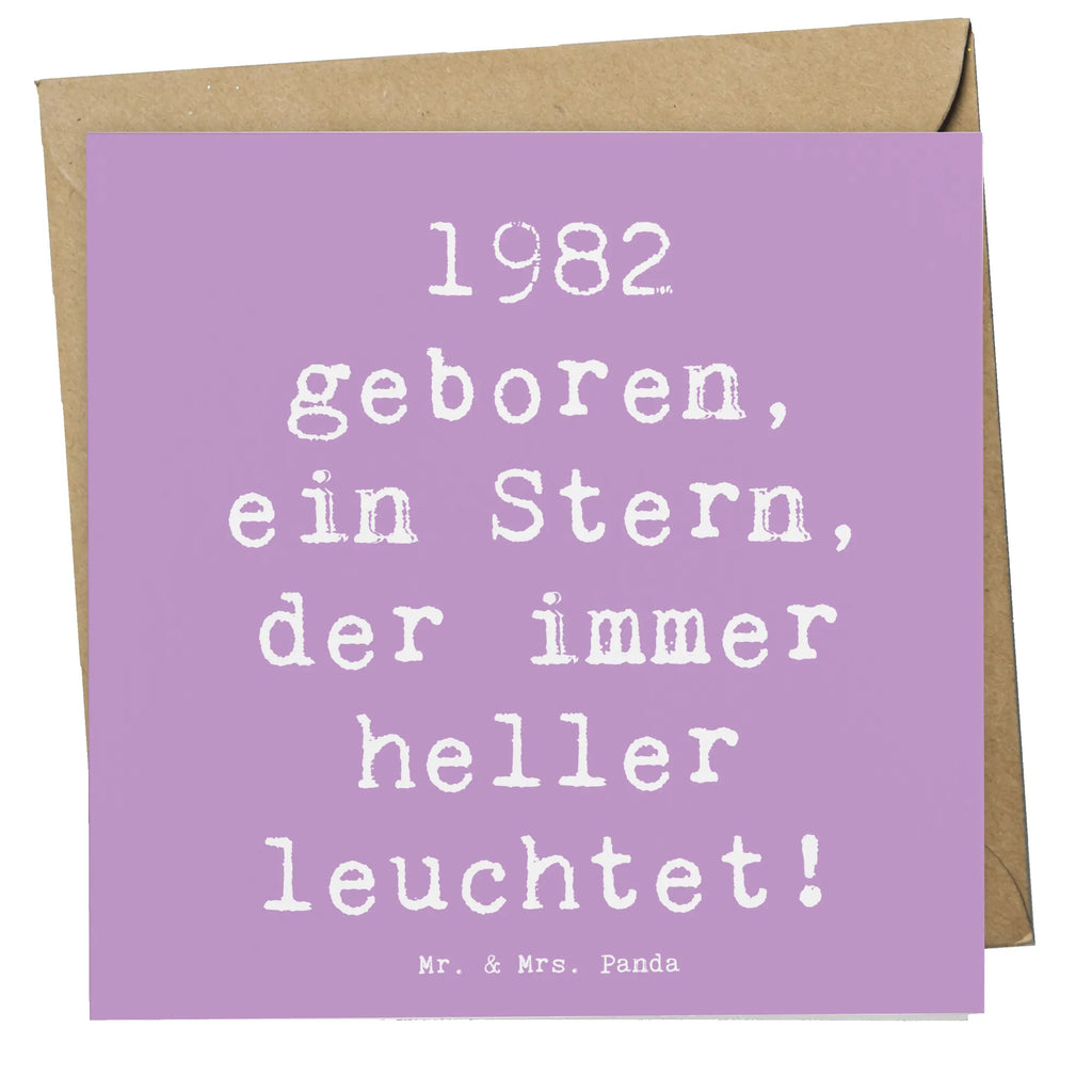 Deluxe Card Saying 1982 geboren, ein Stern, der immer heller leuchtet! Karte, Grußkarte, Klappkarte, Einladungskarte, Glückwunschkarte, Hochzeitskarte, Geburtstagskarte, Hochwertige Grußkarte, Hochwertige Klappkarte, Geburtstag, Geburtstagsgeschenk, Geschenk