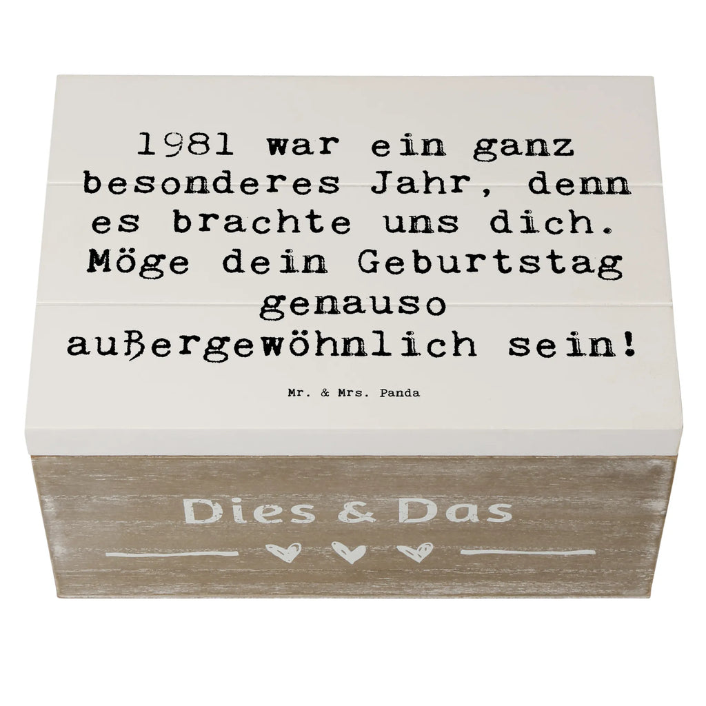 Wooden chest Saying 1981 war ein ganz besonderes Jahr, denn es brachte uns dich. Möge dein Geburtstag genauso außergewöhnlich sein! Geschenkbox, Geschenkdose, Truhe, Schatzkiste, Kiste, Schatulle, Holzkiste, XXL, Aufbewahrungsbox, Erinnerungsbox, Dekokiste, Erinnerungskiste, Geburtstag, Geburtstagsgeschenk, Geschenk