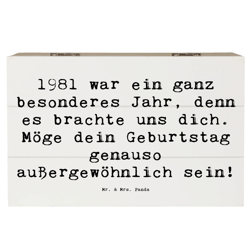 Wooden chest Saying 1981 war ein ganz besonderes Jahr, denn es brachte uns dich. Möge dein Geburtstag genauso außergewöhnlich sein! Geschenkbox, Geschenkdose, Truhe, Schatzkiste, Kiste, Schatulle, Holzkiste, XXL, Aufbewahrungsbox, Erinnerungsbox, Dekokiste, Erinnerungskiste, Geburtstag, Geburtstagsgeschenk, Geschenk