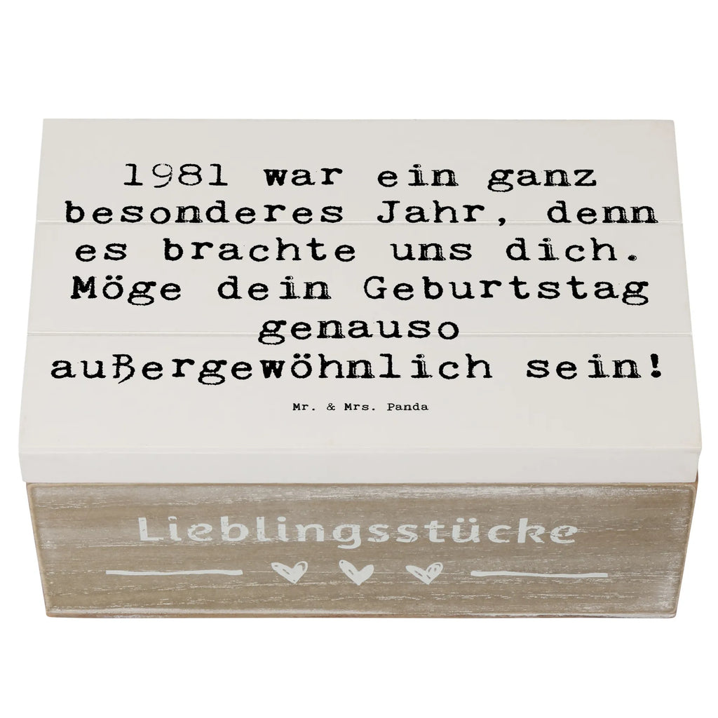 Wooden chest Saying 1981 war ein ganz besonderes Jahr, denn es brachte uns dich. Möge dein Geburtstag genauso außergewöhnlich sein! Geschenkbox, Geschenkdose, Truhe, Schatzkiste, Kiste, Schatulle, Holzkiste, XXL, Aufbewahrungsbox, Erinnerungsbox, Dekokiste, Erinnerungskiste, Geburtstag, Geburtstagsgeschenk, Geschenk