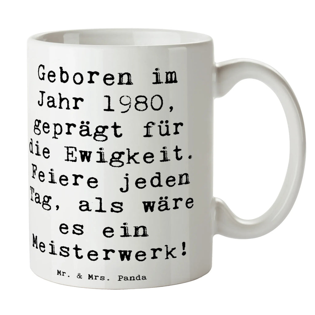Tasse Spruch 1980 Geburtstag Feier Tasse mit Motiven, Tasse, Geschenktasse, Kaffeetasse, Porzellantasse, Tasse mit Zitaten, Bürotasse, Teetasse, Keramiktasse, Geburtstag, Geburtstagsgeschenk, Geschenk