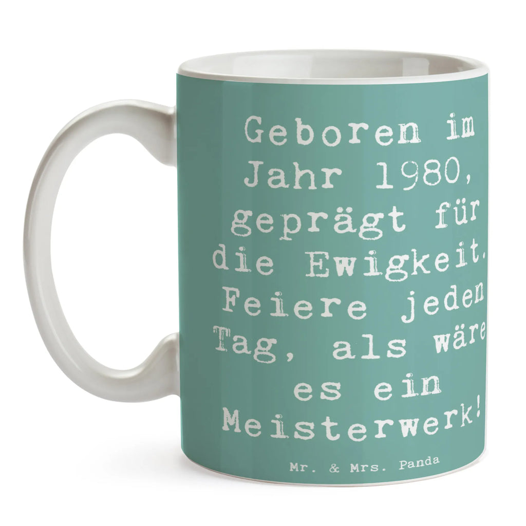 Tasse Spruch 1980 Geburtstag Feier Tasse mit Motiven, Tasse, Geschenktasse, Kaffeetasse, Porzellantasse, Tasse mit Zitaten, Bürotasse, Teetasse, Keramiktasse, Geburtstag, Geburtstagsgeschenk, Geschenk