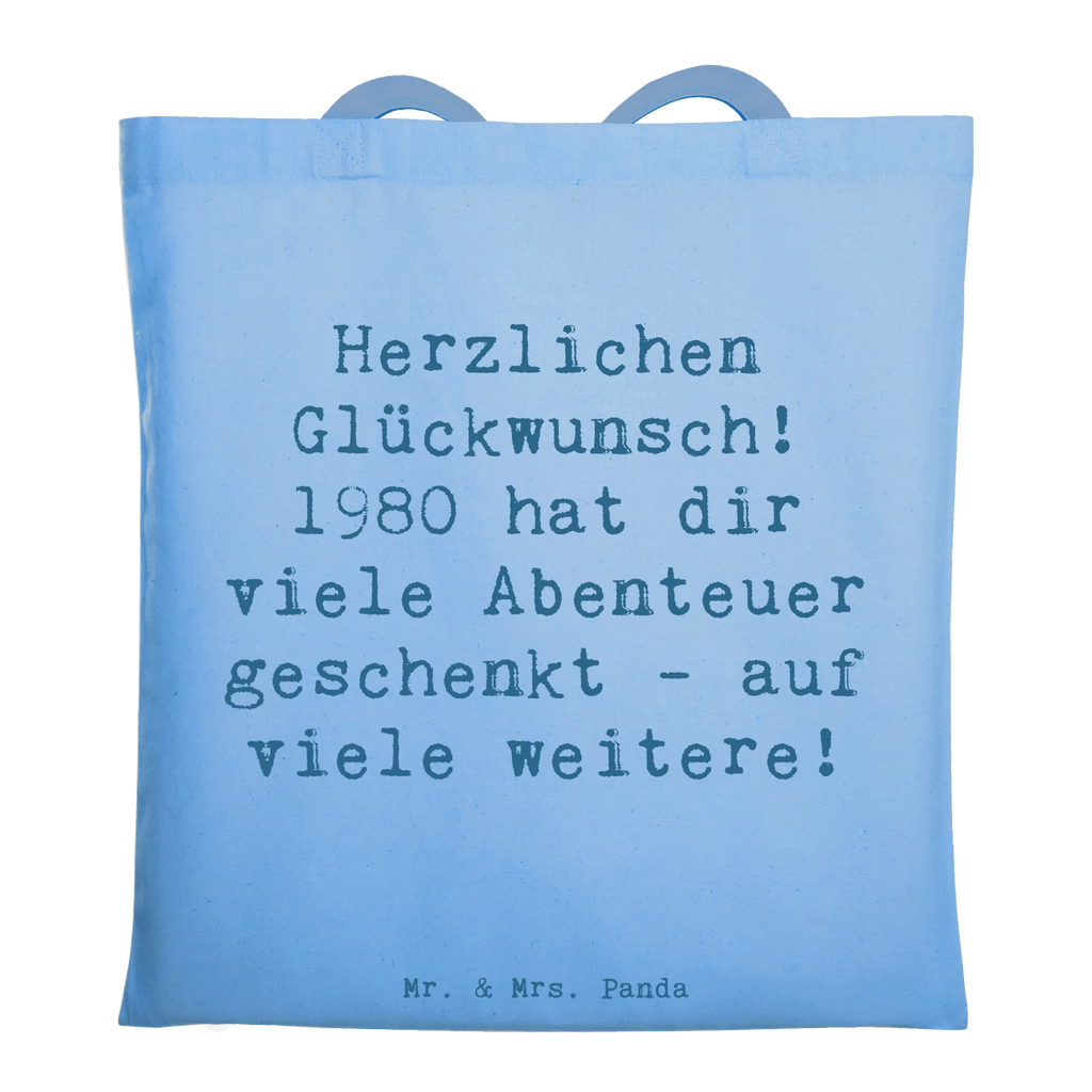Tote bag Saying Herzlichen Glückwunsch! 1980 hat dir viele Abenteuer geschenkt - auf viele weitere! schulterbeutel, Freizeittasche, totebag, Schultasche, canvas tasche, festival tasche, Tüte, Henkeltasche, umhängebeutel, Tasche, studententasche, Büchertasche, tragetasche baumwolle, einkaufstasche baumwolle, Baumwolltasche, campus tasche, Strandtasche, Schulbeutel, Einkaufstasche, Beutel, beutel baumwolle, stofftasche baumwolle, textilbeutel, textiltasche, Einkaufsbeutel, tragbeutel, universaltasche, schultertasche baumwolle, henkeltasche baumwolle, festivaltasche, Baumwollbeutel, Stoffbeutel, Unitasche, Baumwoll-Shopper, Laptoptasche, stoff shopper, Tote Bag, Schultertasche, Shopper, Jutetasche, Tragetasche, Uni Tasche, Stoff-Tragetasche, baumwoll shopper, Einkaufstüte, umhängetasche baumwolle, Jutebeutel, einkaufsshopper, dokumententasche, Shopping Tasche, tasche baumwolle, Alltagstasche, Stofftasche, Umhängetasche, Baumwoll-Tragetasche, freizeitbeutel, Geschenk, Geburtstag, Geburtstagsgeschenk