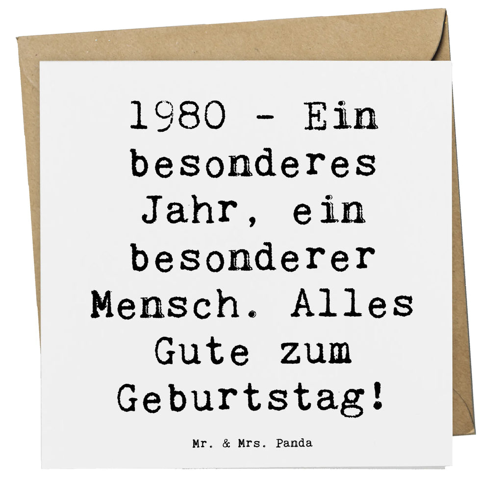 Deluxe Karte Spruch 1980 Geburtstag Karte, Grußkarte, Klappkarte, Einladungskarte, Glückwunschkarte, Hochzeitskarte, Geburtstagskarte, Hochwertige Grußkarte, Hochwertige Klappkarte, Geburtstag, Geburtstagsgeschenk, Geschenk