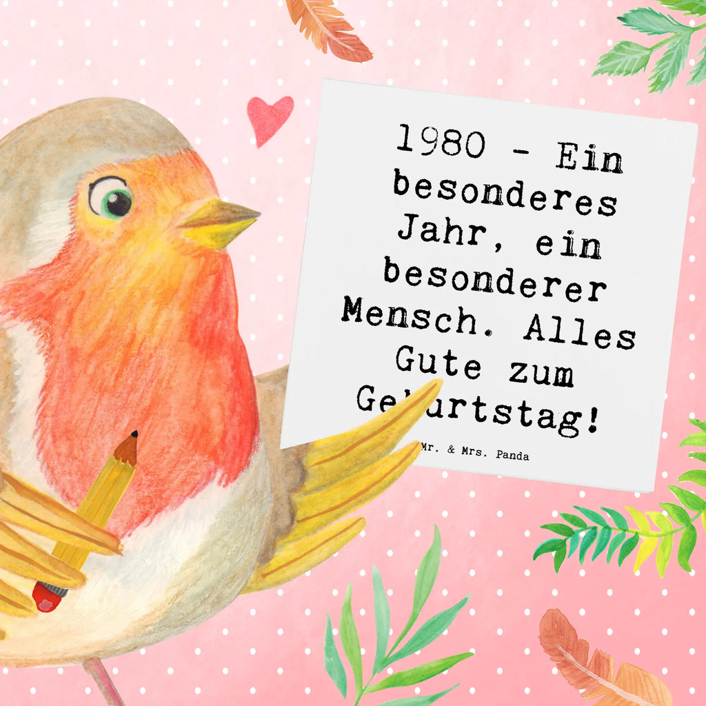 Deluxe Karte Spruch 1980 Geburtstag Karte, Grußkarte, Klappkarte, Einladungskarte, Glückwunschkarte, Hochzeitskarte, Geburtstagskarte, Hochwertige Grußkarte, Hochwertige Klappkarte, Geburtstag, Geburtstagsgeschenk, Geschenk