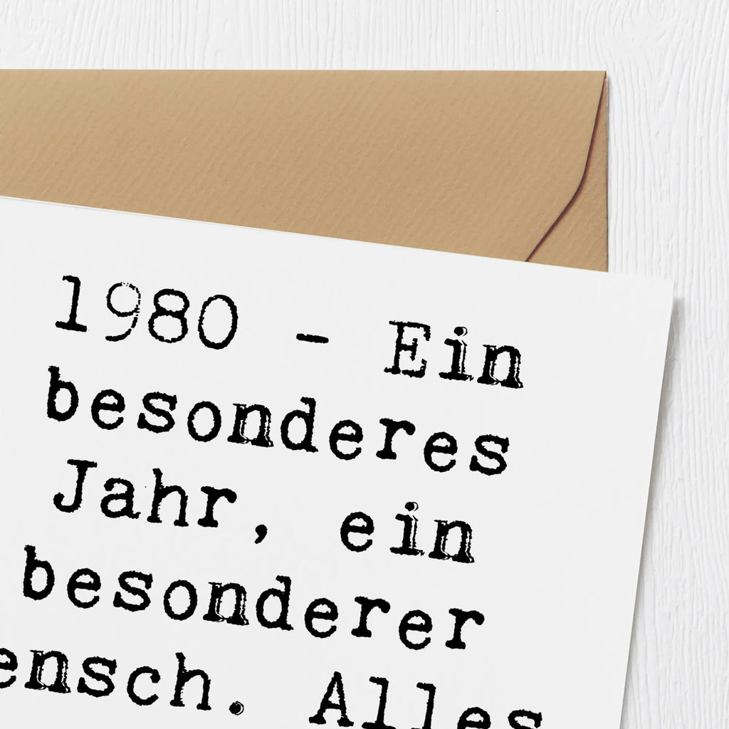 Deluxe Karte Spruch 1980 Geburtstag Karte, Grußkarte, Klappkarte, Einladungskarte, Glückwunschkarte, Hochzeitskarte, Geburtstagskarte, Hochwertige Grußkarte, Hochwertige Klappkarte, Geburtstag, Geburtstagsgeschenk, Geschenk