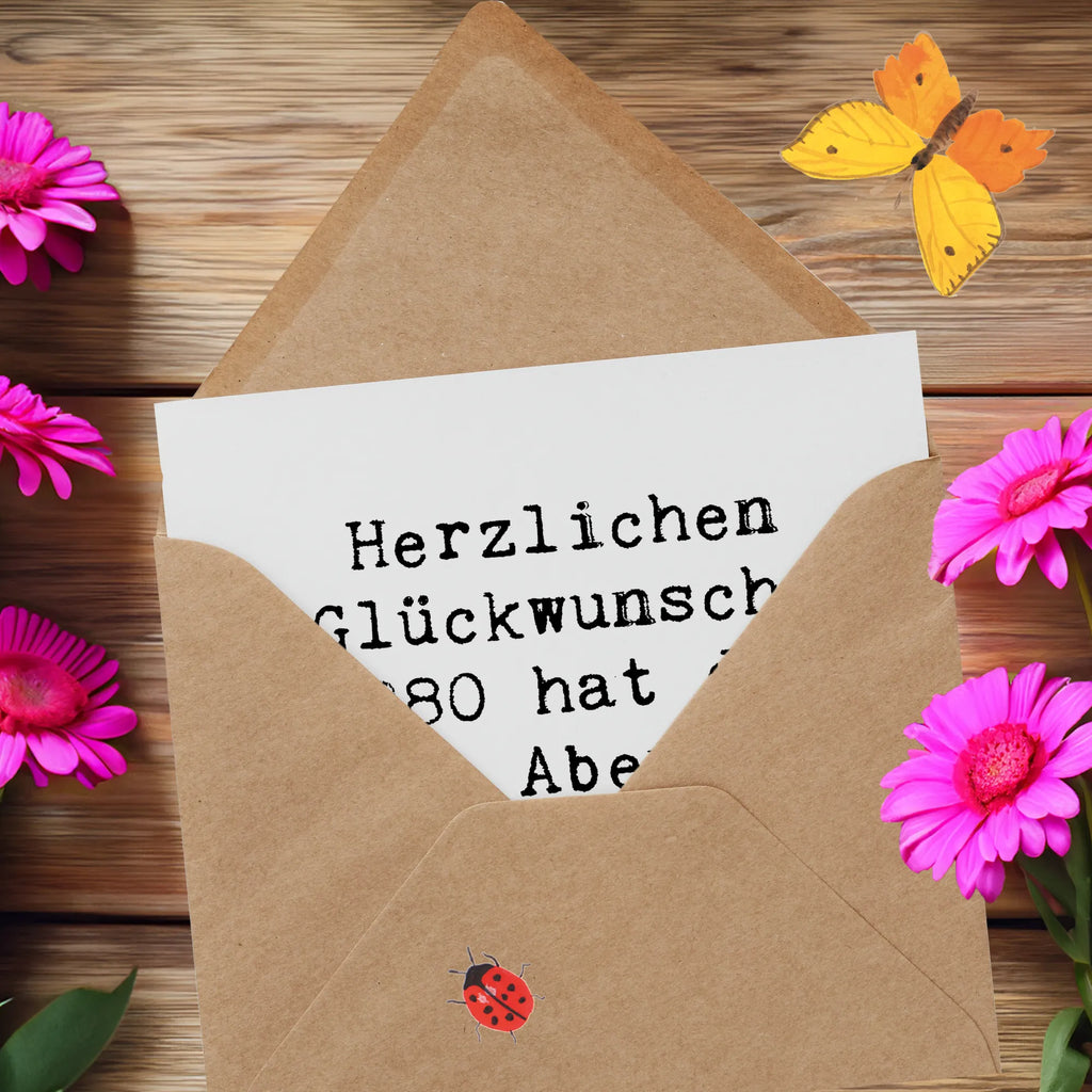 Deluxe Card Saying Herzlichen Glückwunsch! 1980 hat dir viele Abenteuer geschenkt - auf viele weitere! Karte, Grußkarte, Klappkarte, Einladungskarte, Glückwunschkarte, Hochzeitskarte, Geburtstagskarte, Hochwertige Grußkarte, Hochwertige Klappkarte, Geburtstag, Geburtstagsgeschenk, Geschenk