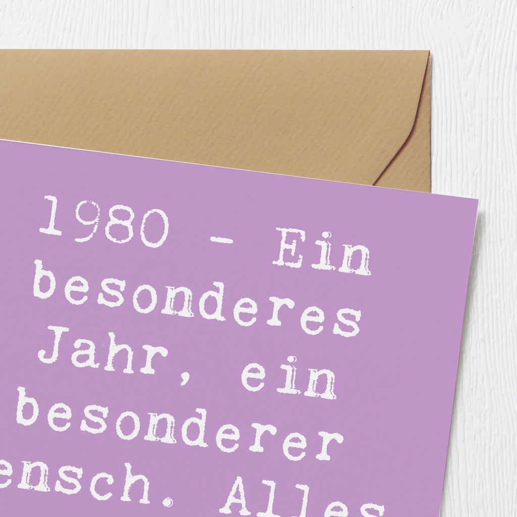 Deluxe Karte Spruch 1980 Geburtstag Karte, Grußkarte, Klappkarte, Einladungskarte, Glückwunschkarte, Hochzeitskarte, Geburtstagskarte, Hochwertige Grußkarte, Hochwertige Klappkarte, Geburtstag, Geburtstagsgeschenk, Geschenk