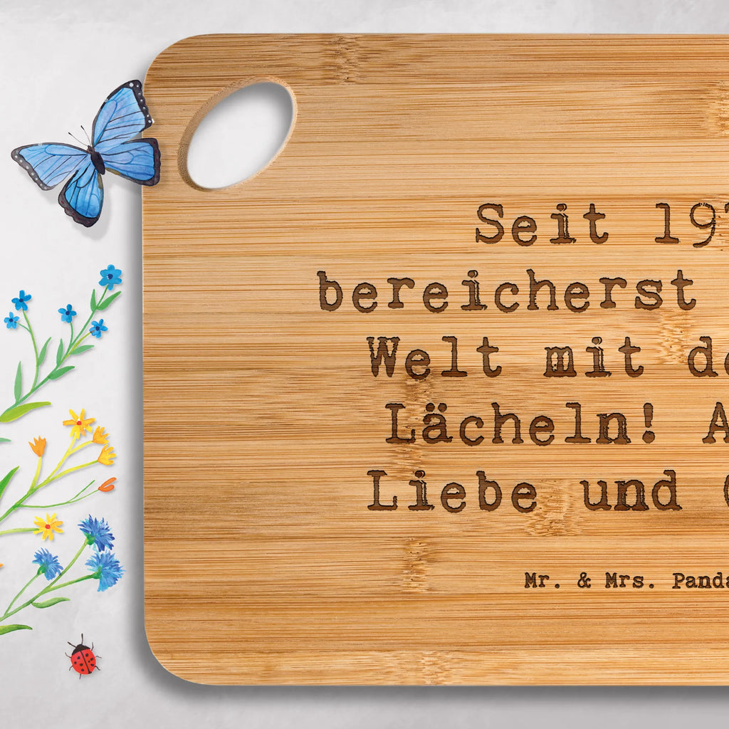 Bamboo chopping board Saying Seit 1978 bereicherst du die Welt mit deinem Lächeln! Alles Liebe und Gute! kitchen board, carving board, breakfast, cutting block, robust, board, cutting board, wood, dulcimer, bamboo, nature, solid, engraving, breakfast board, kitchen, slices, Birthday, celebration, party, birthday party, friends, family, birthday wish, birthday present, birthday cards, 18th birthday, 30th birthday, 40th, 50th, 60th, 70th, 80th, 90th, 90th., gift ideas, gifts for girlfriend, boyfriend, mom, dad, brother, sister, congratulations, funny, sayings, 1 year, money gifts, guest gifts, gifts online, gift basket, special gifts, unusual gifts, extraordinary gifts, gift package, original gifts, gift items, special birthday gifts