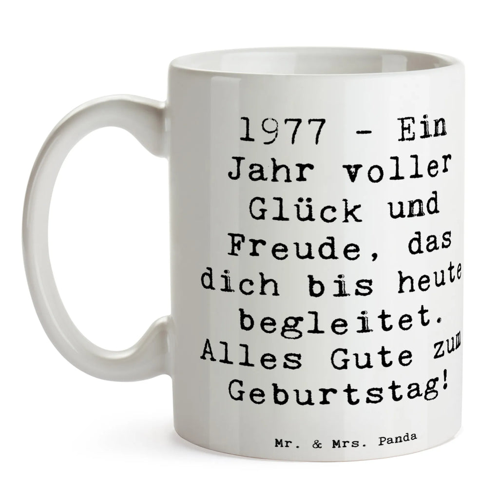 Tasse Spruch 1977 Geburtstag Kaffeetasse, Teetasse, Tasse mit Motiven, Porzellantasse, Tasse, Tasse mit Zitaten, Geschenktasse, Bürotasse, Keramiktasse, Geburtstag, Geburtstagsgeschenk, Geschenk