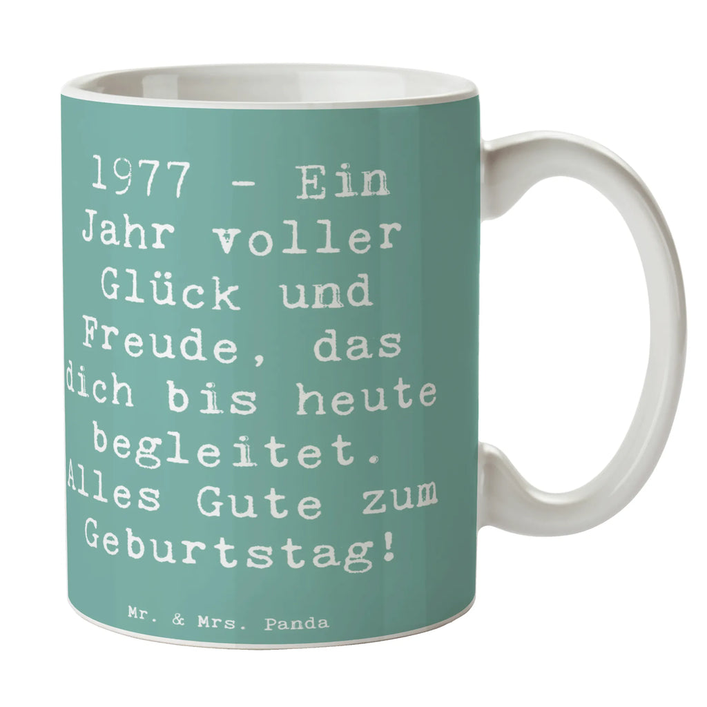 Tasse Spruch 1977 Geburtstag Kaffeetasse, Teetasse, Tasse mit Motiven, Porzellantasse, Tasse, Tasse mit Zitaten, Geschenktasse, Bürotasse, Keramiktasse, Geburtstag, Geburtstagsgeschenk, Geschenk