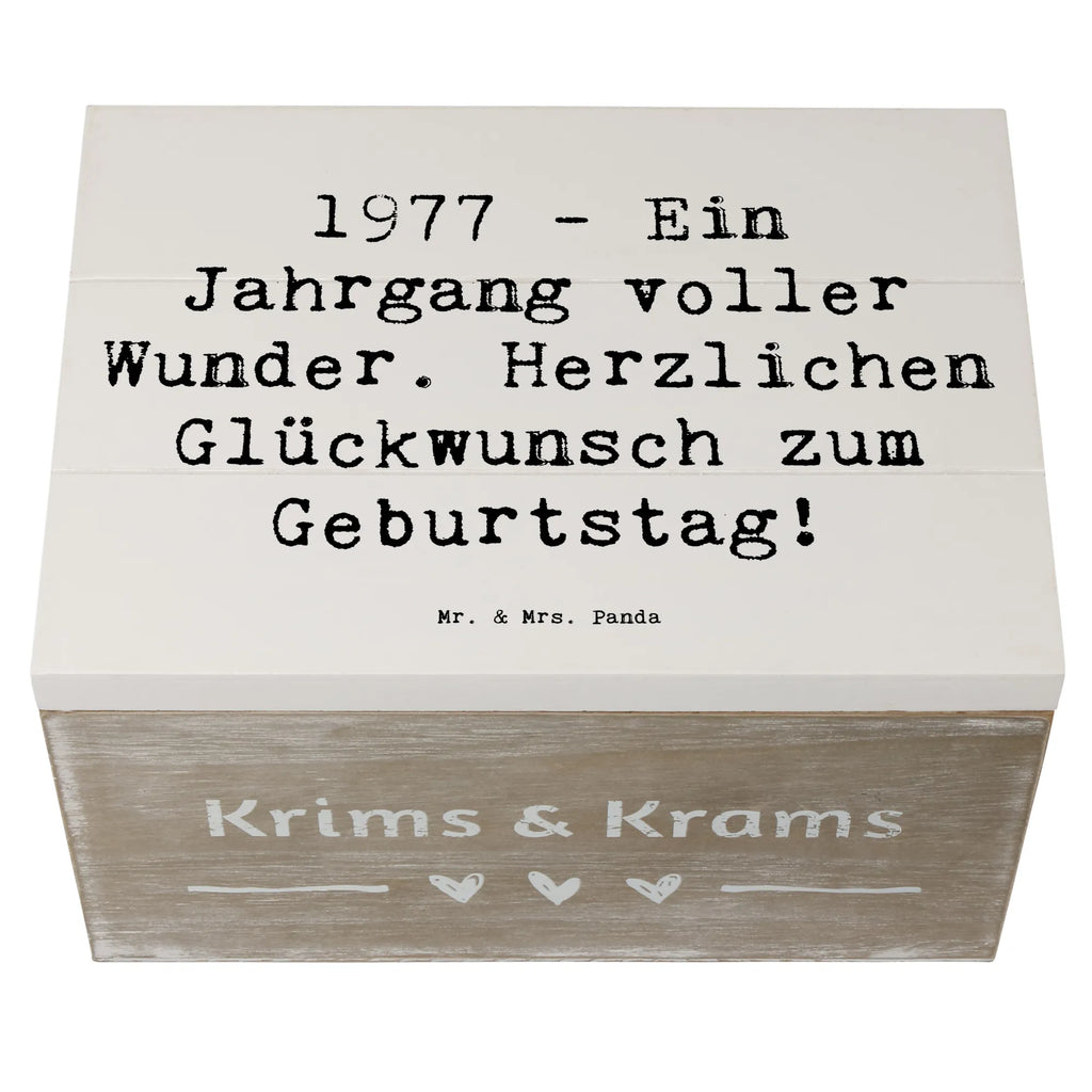 Holzkiste Spruch 1977 Geburtstag Wunder Schatulle, Geschenkbox, Schatzkiste, Erinnerungsbox, Erinnerungskiste, Aufbewahrungsbox, Dekokiste, Geschenkdose, Kiste, Truhe, XXL, Holzkiste, Geburtstag, Geburtstagsgeschenk, Geschenk