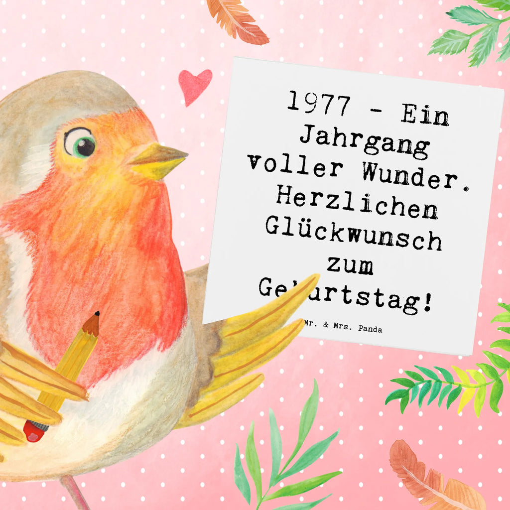 Deluxe Karte Spruch 1977 Geburtstag Wunder Karte, Grußkarte, Klappkarte, Einladungskarte, Glückwunschkarte, Hochzeitskarte, Geburtstagskarte, Hochwertige Grußkarte, Hochwertige Klappkarte, Geburtstag, Geburtstagsgeschenk, Geschenk