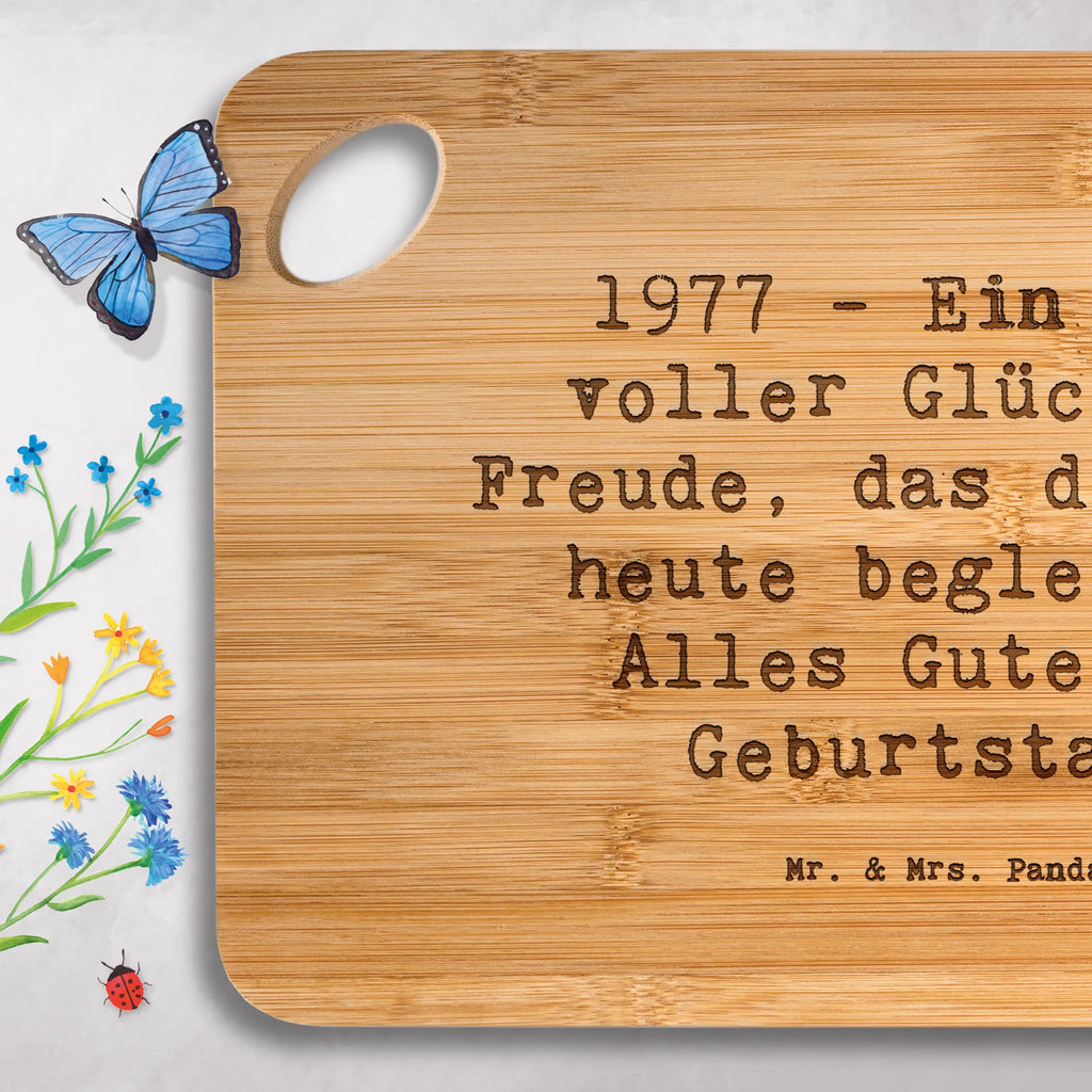 Bamboo chopping board Saying 1977 - Ein Jahr voller Glück und Freude, das dich bis heute begleitet. Alles Gute zum Geburtstag! cutting block, kitchen, dulcimer, nature, bamboo, carving board, wood, breakfast, slices, solid, board, engraving, robust, breakfast board, kitchen board, cutting board, Birthday, celebration, party, birthday party, friends, family, birthday wish, birthday present, birthday cards, 18th birthday, 30th birthday, 40th, 50th, 60th, 70th, 80th, 90th, 90th., gift ideas, gifts for girlfriend, boyfriend, mom, dad, brother, sister, congratulations, funny, sayings, 1 year, money gifts, guest gifts, gifts online, gift basket, special gifts, unusual gifts, extraordinary gifts, gift package, original gifts, gift items, special birthday gifts
