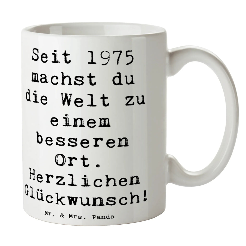 Tasse 1975 Geburtstag Bürotasse, Geschenktasse, Tasse mit Zitaten, Kaffeetasse, Keramiktasse, Teetasse, Tasse, Porzellantasse, Tasse mit Motiven, Geburtstag, Geburtstagsgeschenk, Geschenk