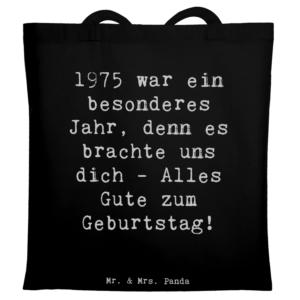 Tragetasche Spruch 1975 Geburtstag Shopper, Strandtasche, Einkaufstüte, Umhängetasche, Laptoptasche, Tasche, Tragetasche, Stofftasche, Stoffbeutel, Schultertasche, Badetasche, Einkaufstasche, Beuteltasche, Jutetasche, Jutebeutel, Beutel, Geburtstag, Geburtstagsgeschenk, Geschenk
